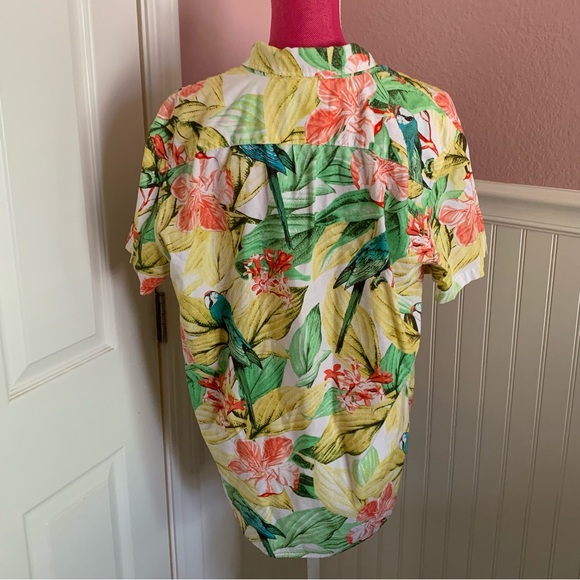 American Eagle Men’s Macaw Hawaiian Shirt size Large - Picture 7 of 7